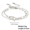 【On Sale】 Lucktune Airplane Pendant Anklet for Women Stainless Steel Plane Double Bead Chain Foot Chain Boho Summer Beach Jewelry.