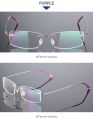 UVLAIK Flexible Alloy Titanium Glasses Frames Men Business Rimless Optical Frame Eye glasses Women Myopia Prescription Spectacle.