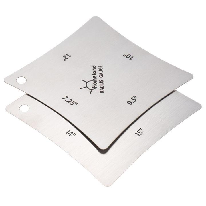 Durable 2pcs Guitar Fingerboard Fretboard Saddle Nut Radius Gauge Measuring Stainless Steel Tool