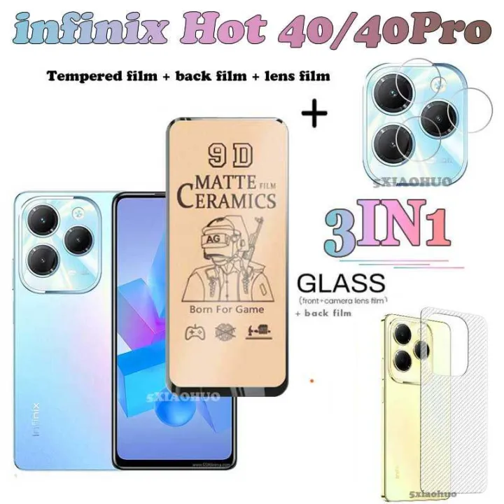 infinix%20Hot%2040%20Tempered%20Glass%20infinix%20Hot%2040%20Pro%20Screen%20Protector%20infinix%20Hot%2040i%20Full%20Cover%20Screen%20Matte%20Privacy%20Glass%203In1%20Carbon%20fiber%20back%20film%20-%20Image%204
