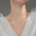 KNOBSPIN D VVS1 Sparking Moissanite Necklace Heart Pendant for Women s925 Sterling Sliver Plated 18k Party Birthday Gift Jewelry. 