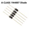 20Pcs- A CLASS 1N4007 Diode 4007 Diode 1000V 1A General Purpose 2 Pin Leads Rectifier Diode Silicon Junction Diode DO-41 Package Diode 1N4007.