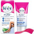 Veet Pure™ Hair Removal Cream 25g Sensitive Skin for Body & Legs, Freshest Smell with Aloe Vera Extract Leaves Skin Feeling Smooth, Moisturized & Visibly Glowing, Dermatologically Tested. 