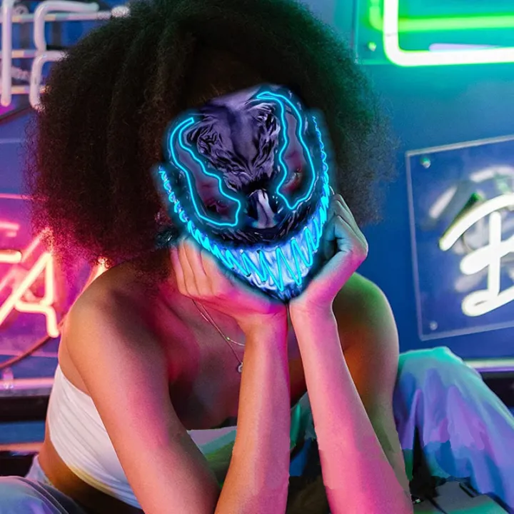 Halloween%20Neon%20Venom%202%20Glowing%20Mask%20European%20and%20American%20Movies%20Horror%20Funny%20Full%20Face%20LED%20Mask%20Color%20Cosplay%20Costume%20Supplies%20-%20Image%204
