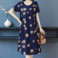 Sunnyheart Summer Dress Breathable Big Pockets Round Neck Mother Dress. 