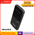 Awei | P10K | 10000mAh Power Bank | 22.5W Fast Charging | 2x USB-A + USB-C Output, USB-C Input | LED Digital Display | Portable Charger for Android iPhone. 