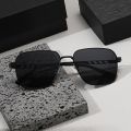 Premium Cool Metal Frame Square Nylon Lens Polarized Sunglasses, For Men Women Outdoor Sports Party Vacation Travel Driving Fishing Supplies Photo Props.