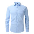 New US size elastic shirt men's business and leisure long sleeved shirt slim fit professional dress best-selling seasonal style. 