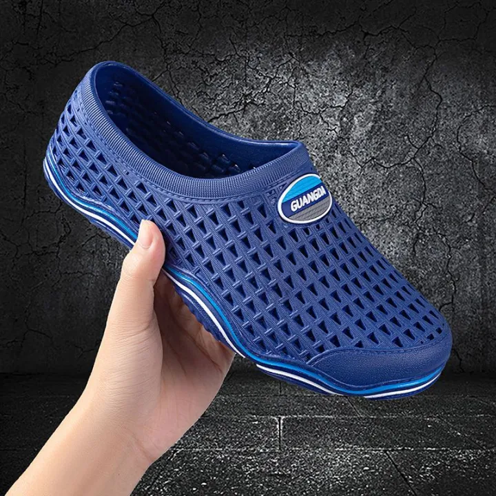 Hole%20Shoes%20Men's%20Summer%20Platform%20Beach%20Shoes%20Breathable%20Closed%20Toe%20Sandals%20Plastic%20Net%20Lovers%20Shoes%20Non-Slip%20Cover%20Closed-Toe%20Slippers%20-%20Image%208