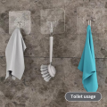 10 pcs/5pcs Adhesive Hooks Heavy Duty Wall Hooks 12 kg (Max) Self Adhesive Hook.