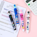 Cartoon Astronaut Ballpoint Pen Student Creative Ten-color Pen Multi-color Hand Account Pen Stationery Supplies. 
