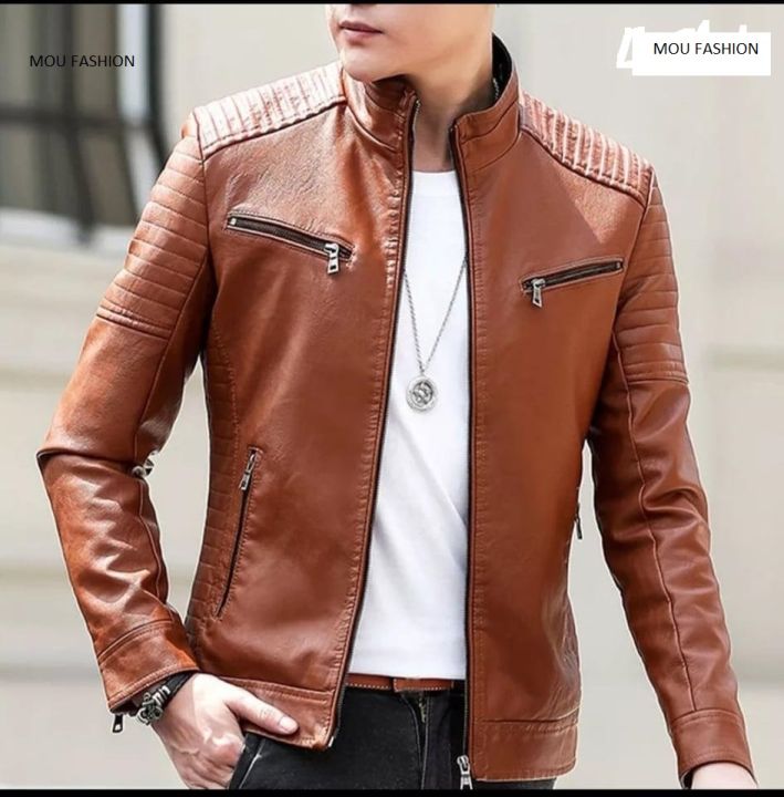 China%20Artificial%20Leather%20Jacket%20for%20Men%20-%20Brown%20-%20Image%203