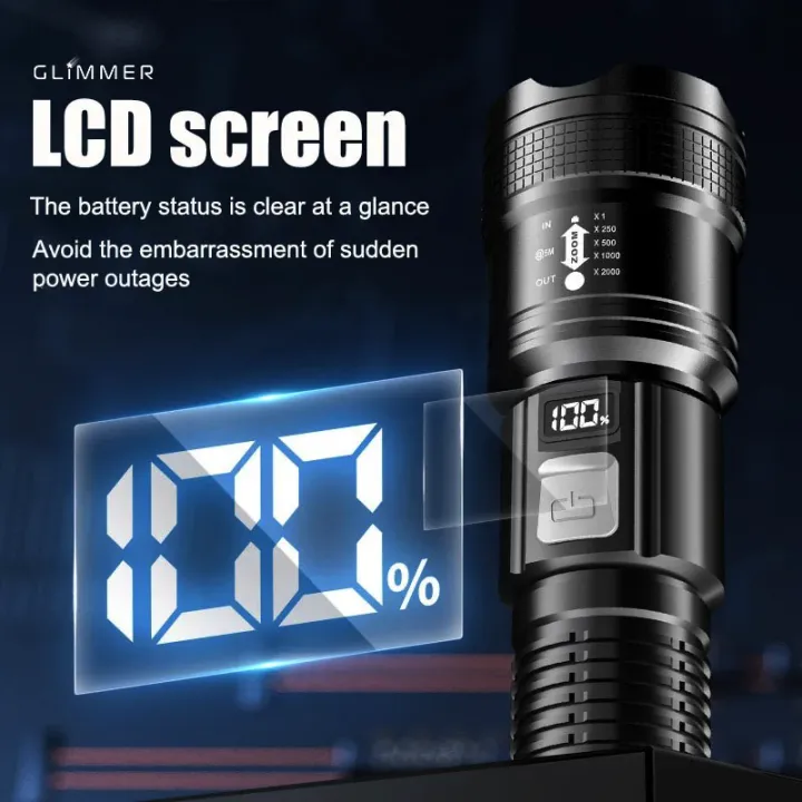 LED%20Camping%20Flashlight%201200mAh%2010W%20%20800%20Lumen%20USB%20Rechargeable%20Tactical%20Torch%20with%20Digital%20Display%20ABS%20-%20Image%203