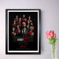 Room decoration item money heist wallpaper wallpaper with frame and glass wallmate big size. 