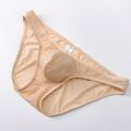 Cool Ice Silk Low-rise Underwear Men's Solid Smoth Seemless Briefs Soft Bugle Pouch Panties Comfortable Breathable Bikini.