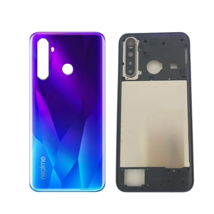 New%20Housing%20For%20OPPO%20Realme%205%20Pro%20RMX1971%20RMX1973%20Back%20Cover%20Rear%20Door%20Case%20with%20Middle%20Frame+Camera%20lens%20-%20Image%204