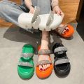 2023 Sandals Woman Crystal Wedge Summer Chunky Platform Women Leather Slippers Thick Sole Gladiator Shoes for Women Flip Flops.