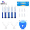 Teeth Whitening Set LED Teeth Whitening Light Tooth Gel Refill Teeth Food Grade Braces Whitening Dental Device Portable Led Blue Light Dental Oral Care Tooth With Tooth Color Chart. 