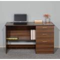 Office Table and Study Desk with Storage and Lock in Brown Finish by Trendy Mart.
