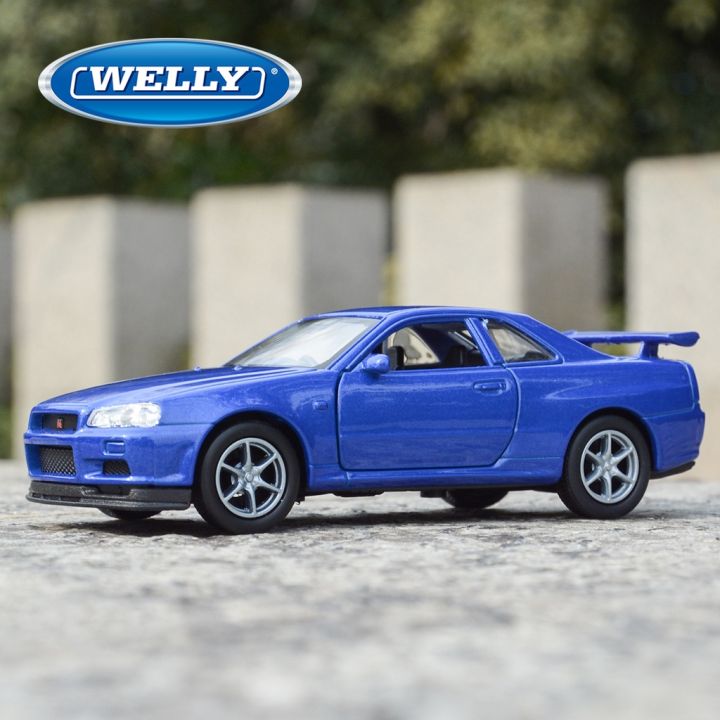 WELLY%201:36%20Nissan%20Skyline%20GT-R%20R34%20Die-Cast%20Vehicles%20Model%20Car%20Toys%20For%20Gift%20Collection%20-%20Image%205