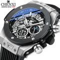 OEM CHENXI Watch CX 949 3ATM Waterproof Watch High Quality Men's Quartz Watches Fashion Luminous Hands Date Retro Silicone Band.