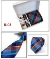 Men's Formal & Casual Polyester Silk Neck Tie 4 Item Set Box For Fashionable Outlook. 
