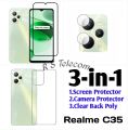 3-in-1 Combo Pack for Realme C35 Screen Protector+Camera Protector+Back Poly. 