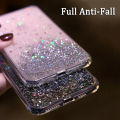 Phone Case for Samsung Galaxy A03 Glitter Starry Sky Bling Ring Lanyard Shiny Soft Cases for Samsung A03 Transparent Holder Stand Back Cover Stars Girls. 