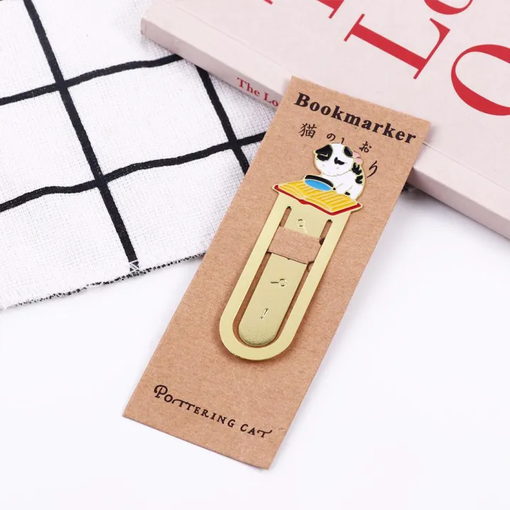 Cute%20Stationery%20Cartoon%20Reading%20Paper%20Cilp%20Japanese%20Metal%20Bookmark%20Kittens%20Book%20Mark%20Bookmark%20Cat%20Bookmark%20-%20Image%204