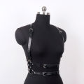 Goth PU Leather Harness Top Women Punk Belt Chest Corset Harness Garter Body Cage Gothic Suspender Festival Accessories. 