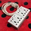 Multiplug Custom Made 8 Pin 1, 2, 3 Gang Point Extension Socket with Switch ABS 2 Meter wire Homemade MultiPlug-.
