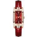 Fashion Green Watches Women Qualities Crystal Studded Quartz Watch Ladies Leather Wristwatches. 