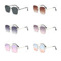 Rimless Sunglasses Square Large Frame Gradient Color Sunglasses Fashion Street Photography Glasses for Women. 