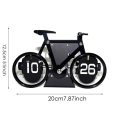 2X Flip Clock Retro Style Bicycle Shaped Flip Clock Classic Mechanical Desktop Clock, Digital Display.
