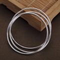 Glossy bracelet female 999 pure silver multi-circle solid three-ring student simple closed Korean version thin bracelet versatile foot silver. 