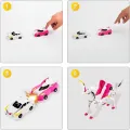 2 in 1 Transformation Car One Step Model Deformed Unicorn Model Cartoon Action Figure Vehicle Transforming Toy Boy Kid Gift. 