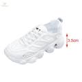 Women Casual Shoes Women Trainers Nonslip Breathable Low Top Chunky Platform Sneakers for Women for Walking Casual Outdoor Female Women , White, 39.