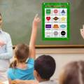 Foldable Pocket Chart Recognition Educational 12 Pockets Shape Color for Home Toddlers.