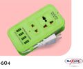 travel multi charger 4 USB PORT with multiplug MAXLINE ML-604 Multi-plug With 4 USB Port And 5pin Socket 6 FEET CABLE SAFETY SHUTTER MILTIPLUG FAST CHARGING.