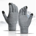Sunnyheart Ribbed Cuffs Winter Gloves Stylish Touch Screen Winter Gloves for Women Men Warm Windproof Fashionable Knitted Gloves with Ribbed Cuffs Winter Knitted Gloves. 