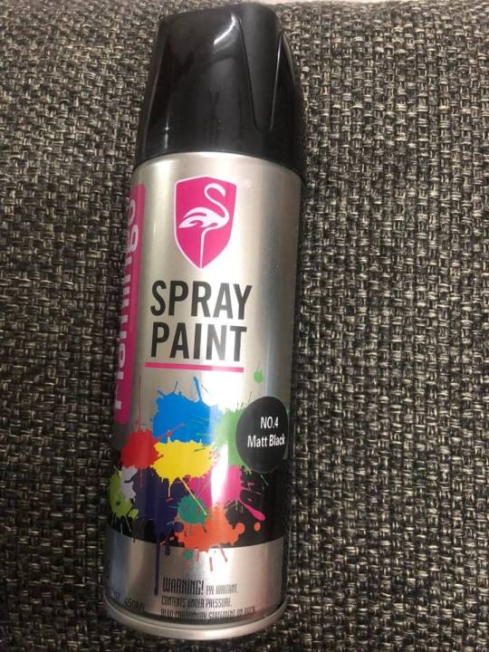 Flamingo Color Spray Paint - Matt Black (450ml) | Daraz.com.bd