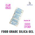 Premium Quality Food grade Desiccant Silica Gel crystals,Pharma silica gel Pack of 100 Pcs, 0.5gm Each Pack. 