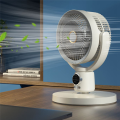 1 Piece USB Air Circulation Electric Fan Non Rechargeable Plastic Table Desktop Portable Wall Mounted 360 Degree Rotation with Light. 