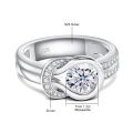 With Certificate Bow Knot Moissanite Ring For Women Wedding Band 7mm 1.2ct Engagement Jewelry Luxury Brand Bride Gift Trending. 