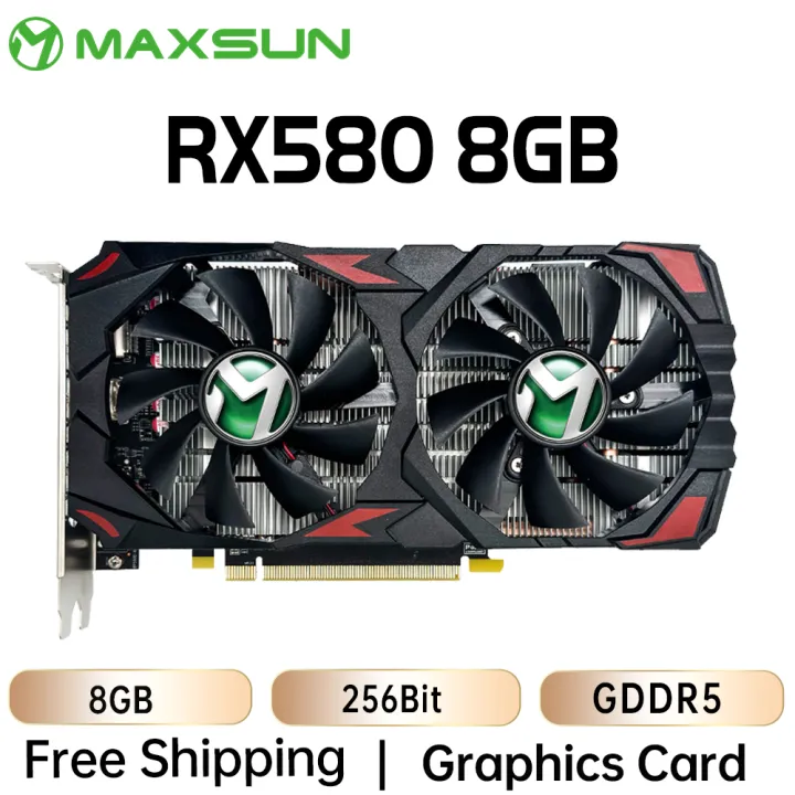 Video Card Computer Rx580 MAXSUN Graphics Cards AMD RX580 2048SP 8G GDDR5 256bit PCIE3.0 X16 ...