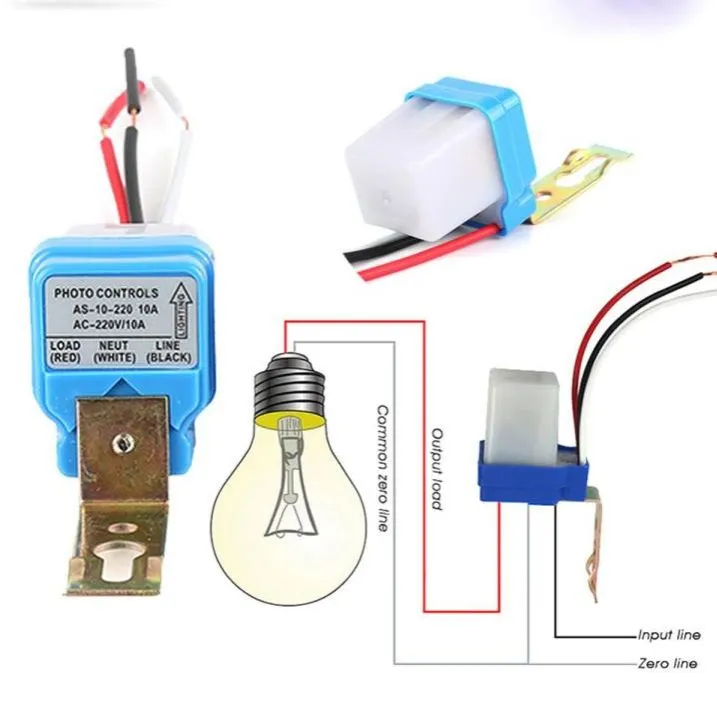 Automatic On Off Street Light Switch Photo Control Sensor AS-10 for AC ...