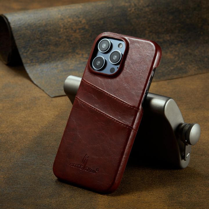 New%20Applicable%20iPhone15%20Phone%20Case%20Apple%2011Pro%20Leather%20Case%20Oil%20Wax%20Pattern%20Card%20Back%20Cover%2012MAX%20Protective%20Shell%20-%20Image%202