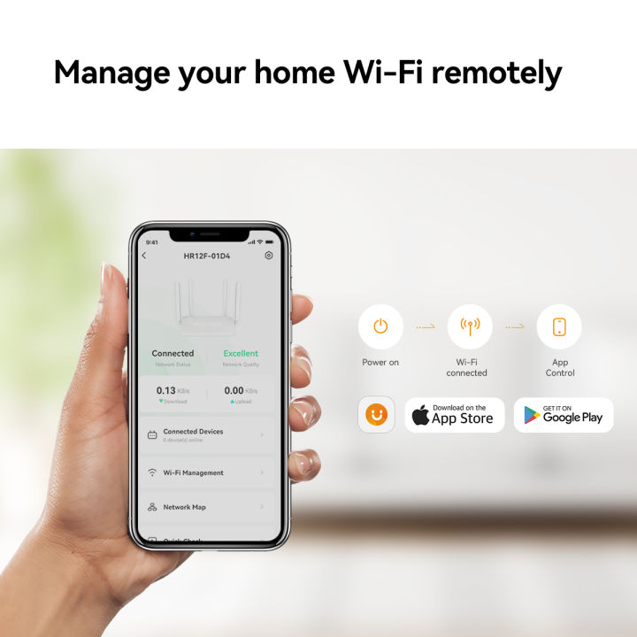 Imou%20HR12F%20AC1200%20Dual%20Band%20Smart%20Wi-Fi%20Router%20-%205dBi%204x%20High%20Gain%20Antennas%20-%20867Mbps%20at%205GHz%20and%20300Mbps%20at%202.4GHz%20-%20White%20With%20Free%20T-Shirt%20-%20Image%205