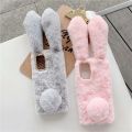 Soft Plush Phone Case For Xiaomi Redmi Note 12 11 11S 10 9 9S 8T 8 7 6 5 Pro 4 4X 12s Furry Rabbit Bunny Warm Fur Cover. 