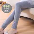 Girls' Cotton Fleece-Lined Leggings Spring and Autumn Sports Casual Pants2022New Medium and Large Children Slim-Fitting Loose plus Thick Pants. 